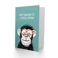 thumbnail image 2 of Happy Birthday Card to a Special Nephew Cheeky Chimp Nerd Chimpanzee Monkey, 2 of 3