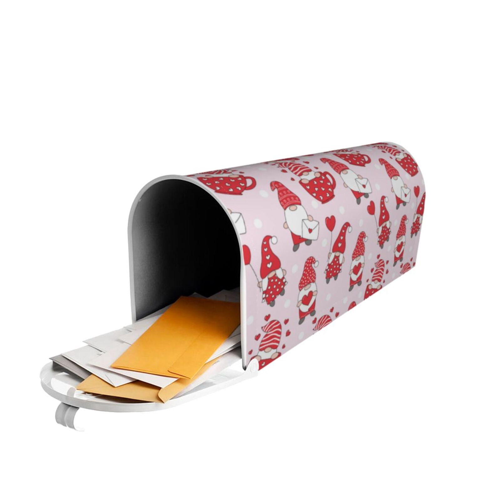 Logiee Valentine Gnomes Print Post Letter Box Wrap Decor, Mailbox Cover Suitable for Standard Mailbox and Large Size Mailbox,Outdoor Yard Decoration-25.5x21 in