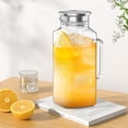 thumbnail image 7 of GPED 68 oz Glass Pitcher , 2 Liter Water Pitcher with Lid and Spout, Borosilicate Glass Jugs, Stainless Steel Filter Lids, Heat Resistant Carafes for Drinks, Dishwasher Safe, 7 of 7