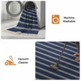 thumbnail image 5 of Navy Blue Striped Washable Area Rug 3'x5', Navy Blue White Farmhouse Stripes Woven Cotton Tassels Kitchen Rugs, Non Slip Indoor Door Mat Throw Carpet for Entryway Living Room Nursery Laundry Room, 5 of 9