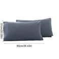 thumbnail image 3 of Pillow Cases Standard Size Set of 2 Microfiber Pillowcases, Super Soft and Cozy Pillow Case Covers with Envelope Closure, 51*90cm (Dark Gray), 3 of 6