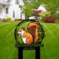 thumbnail image 3 of Handmadetneonsign Squirrel Eating Nut Metal With Stake, Squirrel Metal Name Sign Stake, Squirrel Metal Stake Decor, 3 of 5