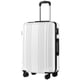 thumbnail image 1 of Maleta de equipaje Coolife PC+ABS con cierre TSA Spinner de 24 pulgadas, blanca, 1 of 1