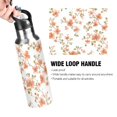 thumbnail image 4 of Yayeee 33oz Insulated Water Bottle Double Wall Stainless Steel with Flip Straw Lid, Orange Floral Blooms, 4 of 7