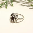 thumbnail image 5 of Natural Black Onyx Ring in 925 Sterling Silver – Handmade Gemstone Statement Ring Birthday Gift_11.5, 5 of 5