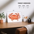 thumbnail image 4 of Oregon Coast, Dungeness Crab, Watercolor (12x18 Aluminum Art, Indoor Outdoor Metal Sign Decor), 4 of 5