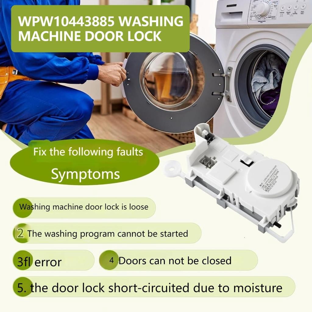 Osdhezcn Washer Lid Lock Door Latches Switches WPW10443885 Washer Lid Lock Switches