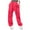 Red, variant on Summer Pants for Women High Waist Parachute Pants Cargo Trousers With Pockets High Waist Trousers for Women Metallic Petite Wide Leg Linen Dressy Jumpsuits Grey 2XL