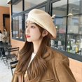 thumbnail image 5 of Knitted Berets for Women French Beret Hats for Women Trendy Painter Cap Beanies Warm Fall Winter Hat Tea Party, 5 of 7