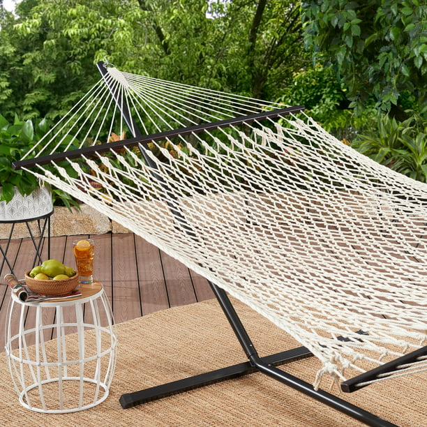 Mainstays Dune Bay Extra Large Outdoor Woven Rope Hammock