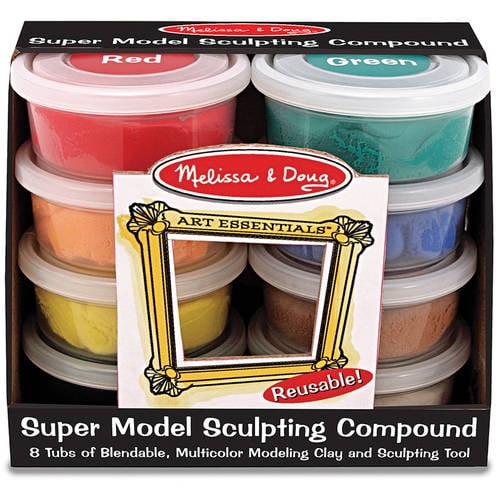 Melissa & Doug Super Model Sculpting Compound With 8 Colors of AirDry