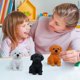 thumbnail image 2 of Adorno de simulación de mascota linda, artesanías de resina de perro, figura de perro de peluche negro, 2 of 4