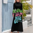 thumbnail image 3 of Vestido largo Peace Love Music Vestidos de mujer Vestido de noche de lujo de verano para mujer, 3 of 4