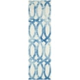 thumbnail image 2 of Safavieh Dip Dye Rosanne Distressed Runner Rug, Ivory/Blue, 2'3" x 10', 2 of 8