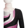 thumbnail image 5 of iiniim Long Sleeve Gymnastics Leotards for Girls Color Block Dance Outfit Kids Athletic Jumpsuit Size 6-16 Pink 10, 5 of 7