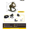 thumbnail image 4 of SQHQ Brass Underwater Lights(Bronze) with LED MR16 Bulb 12V Low Voltage Fountain Lights IP68 Waterproof Copper Outdoor Landscape Lighting for Swimming Pool Ponds or Outside Water as Spotlight, 4 of 5