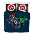 thumbnail image 3 of Saturday Park Marvel Invincible 100% Organic Cotton Kids' Duvet Cover & Sham Set, Blue, Twin, Duvet Sets, 3 of 6
