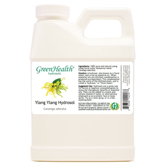 GreenHealth Ylang Ylang Hydrosol 16 fl oz White Plastic Jug with Cap