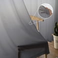 thumbnail image 5 of Gradient Blue Grey Abstract Art Semi Sheer Curtains 108 Inch Length 2 Panels Set, Sheer Kitchen Curtain Privacy Voile Window Curtain for Living Room Bedroom Rod Pocket Drapes, 5 of 7