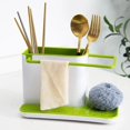 thumbnail image 3 of Último organizador de estantes para fregadero de cocina, estante para utensilios, escurridor de gachas, soporte para esponja, caja de drenaje para fregadero, accesorios de cocina, 1 pieza (verde), 3 of 5