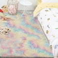 thumbnail image 4 of Colorful Rainbow Fluffy Shag Runner r Rug Pink Plush Carpet for Kids Girls Living Room Bedroom Decor Nursery Multicolor Area Rug, 4 of 6
