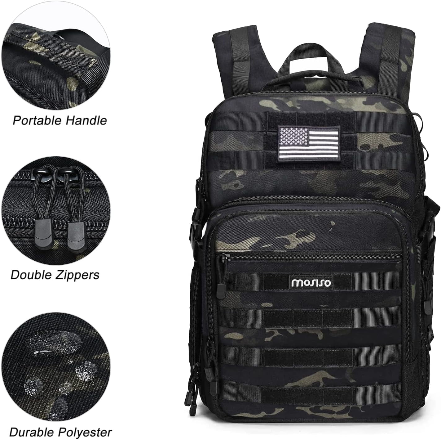 Mosiso Camera Backpack Professional DSLR/SLR/Mirrorless Camera Bag with Laptop Compartment for Canon/Nikon/Sony