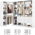thumbnail image 7 of Homieasy 87.2" Large Corner Closet Organizer - 3 Sets with 4 Drawers, 4 Rods & Heavy-Duty 2000+ lbs Capacity,White, 7 of 7