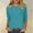 Blue, variant on Viadha Women's Casual 3/4 Sleeve T-Shirts Round Neck Cute Tunic Tops Basic Tees Blouses Loose Fit Pullover