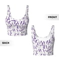 thumbnail image 6 of Goofa Lavender Flowers Printed Sports Bras for Women, High Impact Running Bra Workout Crop Tank Tops Longline Sports Bra Push up-XX-Large, 6 of 9