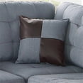 thumbnail image 6 of Poundex 3 Piece Fabric Sectional Sofa Set with Ottoman in Gray Color, 6 of 6