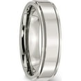 thumbnail image 4 of Stainless Steel Polished 6mm Ridged Edge Band (Size 8) Made In China sr102-8, 4 of 5