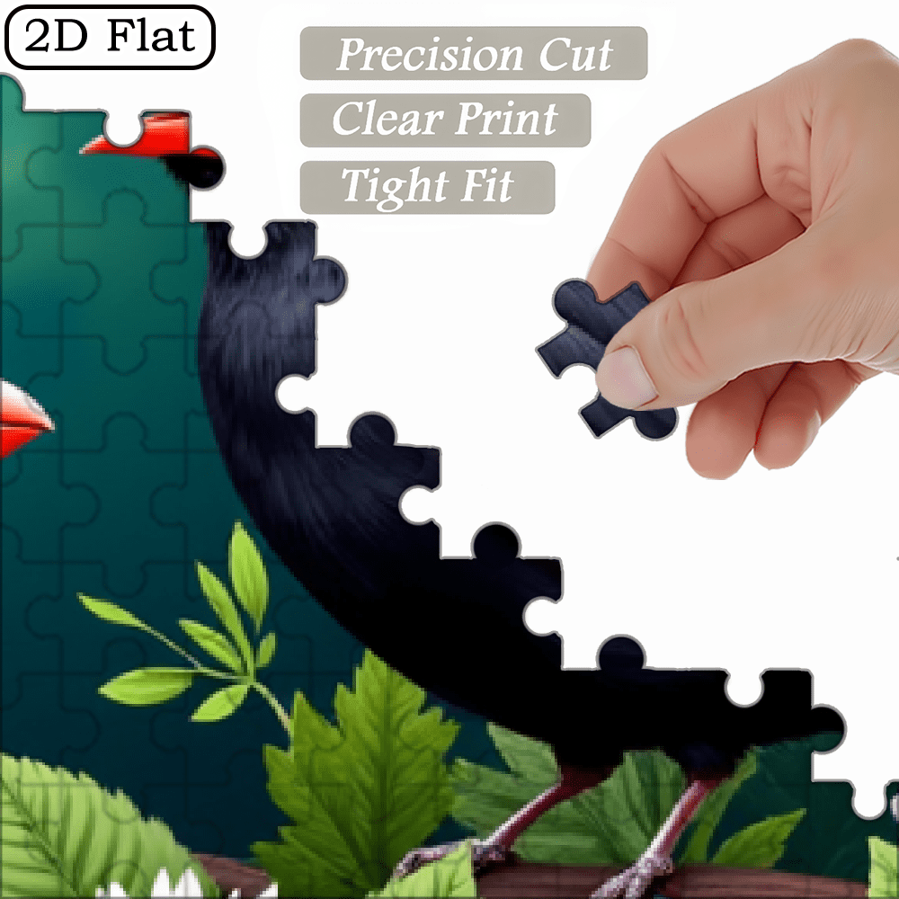 1000-piece horizontal paper jigsaw puzzle - lively birds and butterflies, with dimensions of 29.4*19.6 inches.