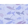 thumbnail image 1 of Ahgly Company Machine Washable Indoor Rectangle Transitional Lavender Blue Area Rugs, 5' x 7', 1 of 7