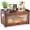 Rustic, variant on YANGLI Bamboo Bread Box with 3-Side Wavy & Back Clear Window, Large Capacity Farmhouse Bread Storage, Rustic Brown