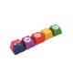thumbnail image 3 of Teclado mecánico de Super Mario para niños, 5 piezas, figura de dibujos animados, colorido, personalizado, regalos de navidad, 3 of 5