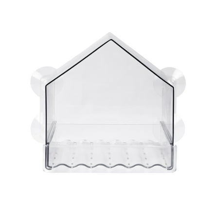 Wild Wings Clear View Plastic Window Bird Feeder 2 Cup Capacity 6.5", Clear