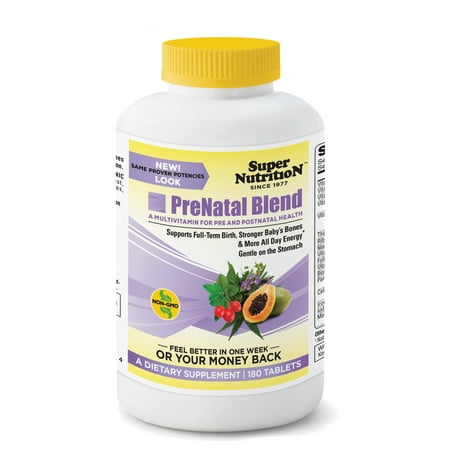 SuperNutrition prénatale Blend multivitamines Tablet, 180 Count