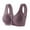 Purple, variant on hotojiny Women's Everyday Bras Seamless Full Coverage Front Closure Bralette Breathable Wirefree Padded Support Bra