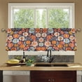 thumbnail image 4 of Yayeee Kitchen Curtains Tier Set of 2 Light Filtering 57"x36" Over Sink Window Panels, Colorful Flowers, 4 of 7