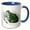 Blue/White, variant on 3drose, Green Frog, 11oz Magic Transforming Mug