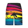 thumbnail image 3 of QATAINLAV Big and Tall Board Shorts for Men Casual Drawstring Elastic Waist Swim Trunks with Pockets Hawaiian Tropical Print Summer Beach Vacation Clothes Multicolor XXXXXL Birthday Gifts, 3 of 4