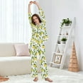 thumbnail image 5 of joogoo Pajamas Set for Women Lemon and Leaves Long Sleeve Pjs Loungewear M, 5 of 7