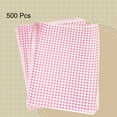 thumbnail image 3 of Uxcell 500pcs Square Checkered Wax Paper Sheets 11" x 15" Oil-absorbing Dry Food Wrapping Paper for Sandwich Baking Paper Liners Picnic Basket Bread Hamburger Wrap Kitchen, Pink, 3 of 7