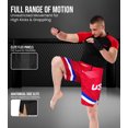 thumbnail image 3 of Exxact Sports Pro MMA Shorts, No-Gi BJJ Jiu Jitsu Shorts for Men, Boxing, UFC, Cross Training, Kickboxing & Grappling Shorts (Red USA, Adult Medium), 3 of 7