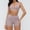 Purple, variant on PISONIC Workout Sets for Women Crossover High Waist Biker Shorts Sports Bra 2 Piece Gym Yoga Outfits