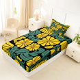 thumbnail image 4 of Homewish Vintage Boho Printed Twin Sheets,Yellow Daisy Floral Bedding,3-Piece,1 Fitted Sheet and 1 Pillowcase, 4 of 6