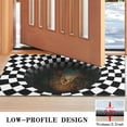thumbnail image 5 of Festive 3D Illusion Funny Prank Pattern Kitchen Mat Halloween Door Mats Indoor Ghost Plaid Floor Mat Kitchen Rug Buffer Anti-Slip Scraping Sand Absorb Sewer Clown Kitchen Mat Witch Doormat 30" X 17", 5 of 6