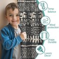 thumbnail image 3 of Blackout Kids Curtains,Black Geometric Triangle Wave Pattern Childrens Insulated Curtains Set Of 2,Bedroom Essentials,Toddler Room Decor 42x84in(106x213cm), 3 of 5