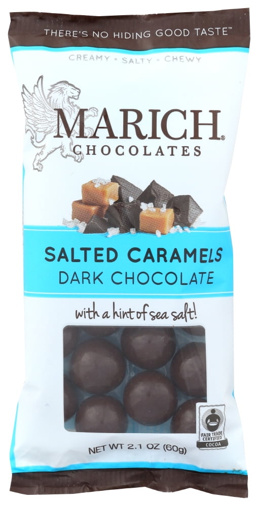 Marich Dark Chocolate Sea Salt Caramels, 2.1 Oz