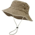 thumbnail image 2 of SikaFu Unisex Wide Brim Sun Protection Bucket Hat Summer Cotton Fishing Cap, 2 of 5